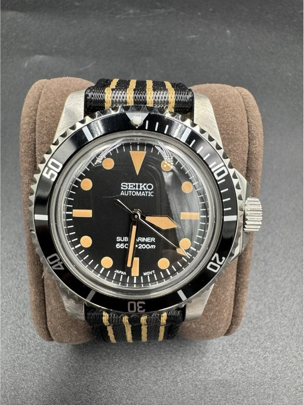 Seiko Submariner GMT Mod Men's 43mm Stainless Steel Automatic Wristwatch Custom